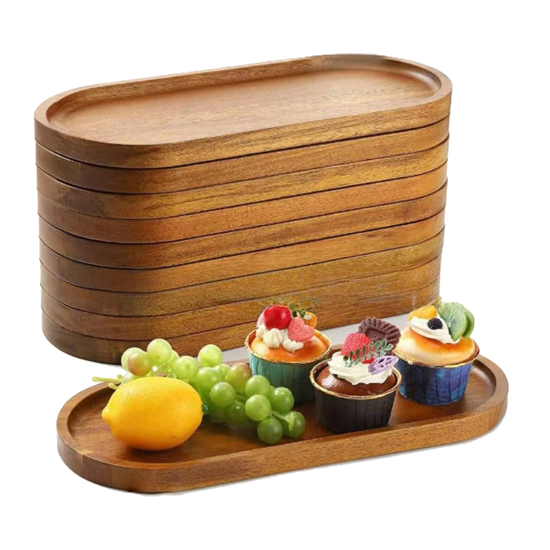 Food In Japanese Snacks - บนโต๊ะอาหารไม้ถาดอาหารรอบสี่เหลี่ยมผืนผ้าจานขนมหวานไม้สไตล์ญี่ปุ่นขนมขบเคี้ยวผลไม้ชาจานรองพาเลท Bread Board