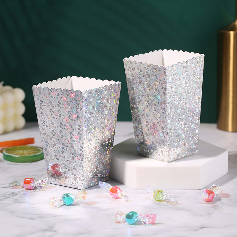 Food Snacks For Party - กล่องกระดาษลายการ์ตูน 25/50 ชิ้น สำหรับใส่ขนม ของขวัญ ข้าวโพดคั่ว