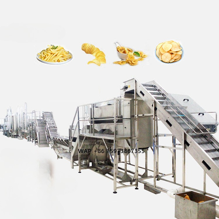 Food Snacks Chips - เครื่องผลิตมันฝรั่งทอดแบบอัตโนมัติเต็มรูปแบบสำหรับขนมขบเคี้ยว