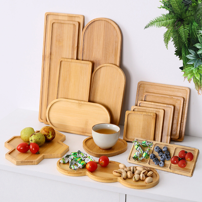 Food In Japanese Snacks - บนโต๊ะอาหารไม้ถาดอาหารชาแก้วกาแฟ Coaster ไม้สไตล์ญี่ปุ่นขนมขบเคี้ยวผลไม้ชาจานรองพาเลทห้องครัว