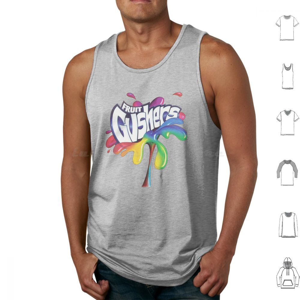 Logo Food Snack - เสื้อกล้ามพิมพ์ลาย Fruit Gushers 90s โลโก้ Fruit