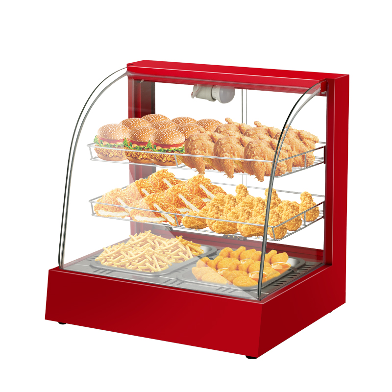 Snacks Food Warmer - ตู้โชว์อุ่นอาหารไฟฟ้าสำหรับเคาน์เตอร์ร้านอาหาร ตู้โชว์อุ่นพาย ตู้โชว์อุ่นอาหารสำหรับเครื่องขายขนม