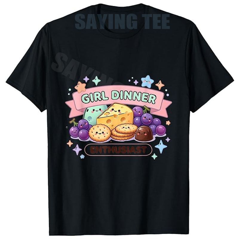 Foody Snacks - ฉันเป็นแค่ผู้หญิงที่รักการทานอาหาร เสื้อยืดดีไซน์เก๋สไตล์ Y2k แฟชั่นสาวสายกิน ความงามแบบ Foodie