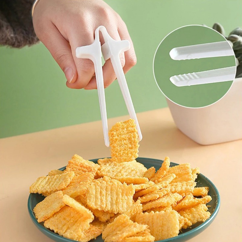 ที่หนีบอาหารแบบหนีบนิ้ว 1 ชิ้น - Snacks Food Video บทวิจารณ์และราคา