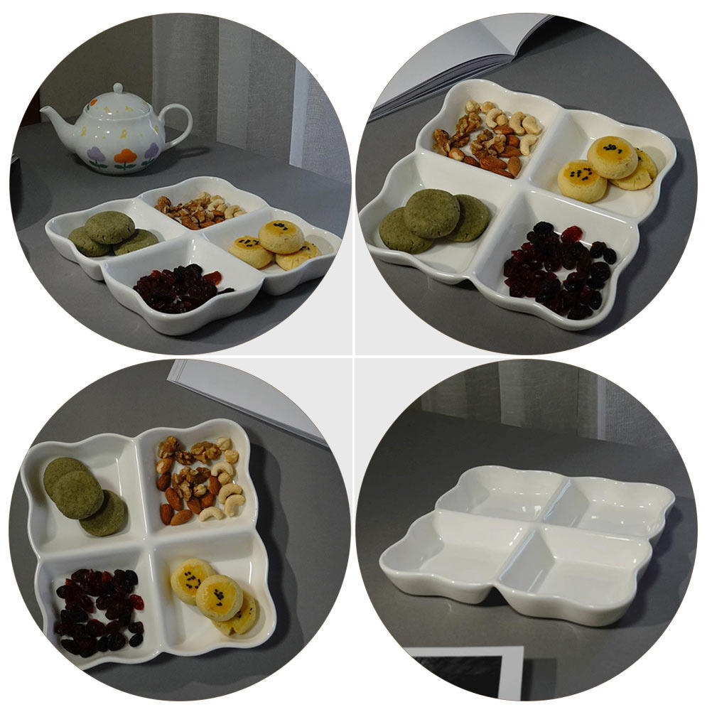 ถาดเซรามิก 4 ช่องสำหรับเสิร์ฟข - Food In Japanese Snacks บทวิจารณ์และราคา