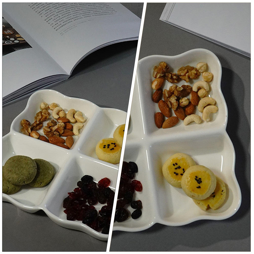 ถาดเซรามิก 4 ช่องสำหรับเสิร์ฟข - Food In Japanese Snacks บทวิจารณ์และราคา