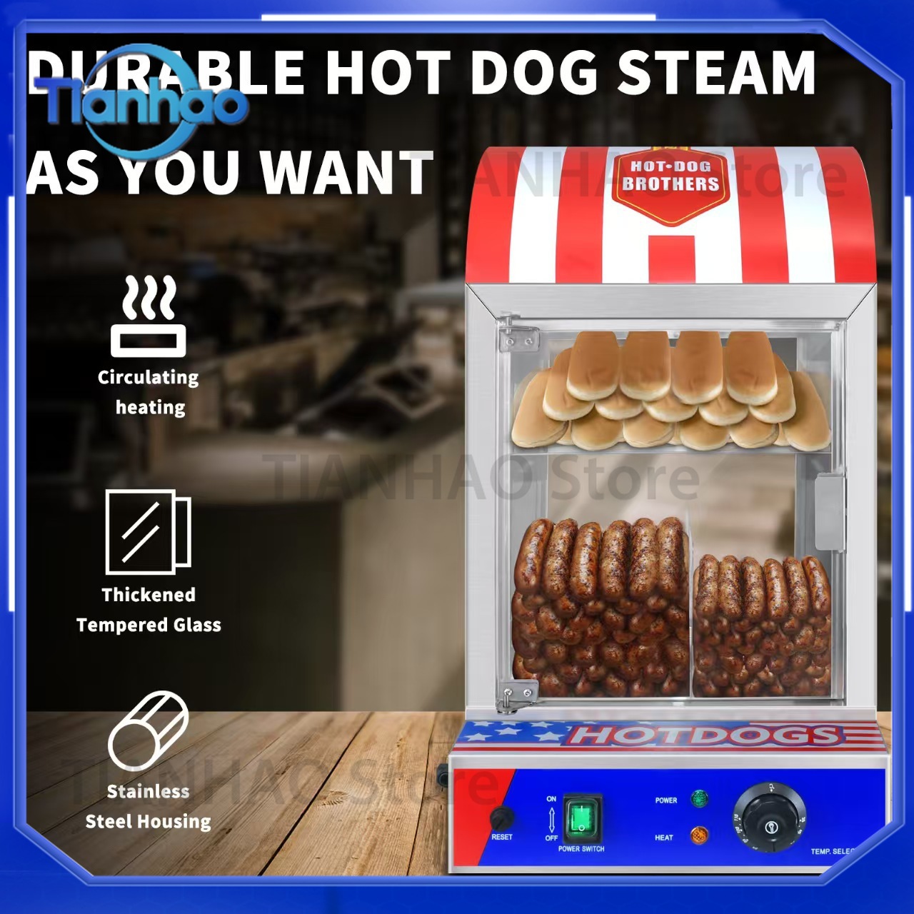 เครื่องอุ่นขนมปังฮอทดอกอัตโนมั - Snacks Food Warmer บทวิจารณ์และราคา