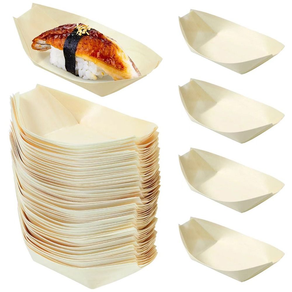 จานไม้รูปเรือแบบใช้แล้วทิ้ง 50 - Food In Japanese Snacks บทวิจารณ์และราคา