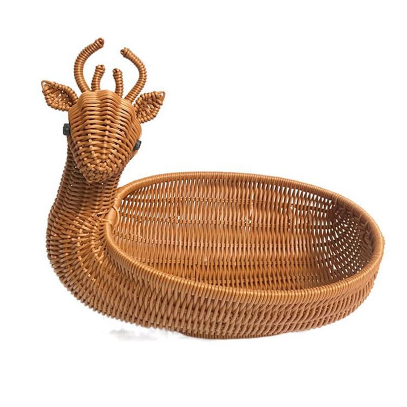 ตะกร้าผลไม้จักสานหวายทรงน่ารัก - Food Snacks Basket บทวิจารณ์และราคา
