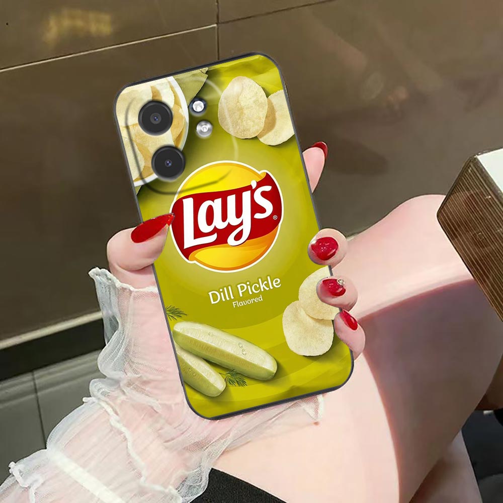 เคสโทรศัพท์ลายขนมขบเคี้ยวมันฝร - Logo Food Snack บทวิจารณ์และราคา