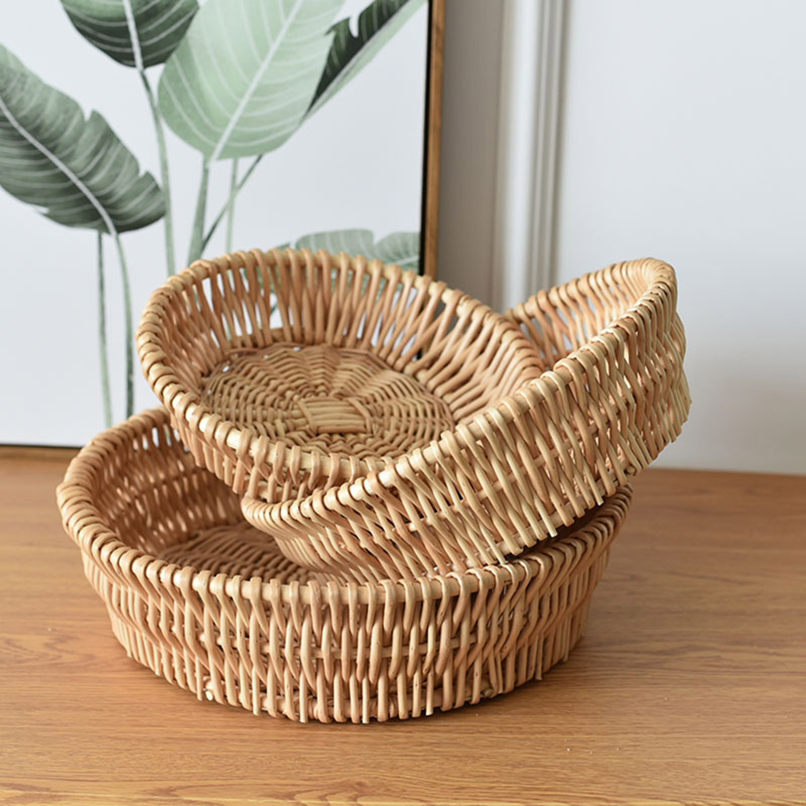 ตะกร้าเก็บขนมลายหวายเทียม ความ - Food Snacks Basket บทวิจารณ์และราคา