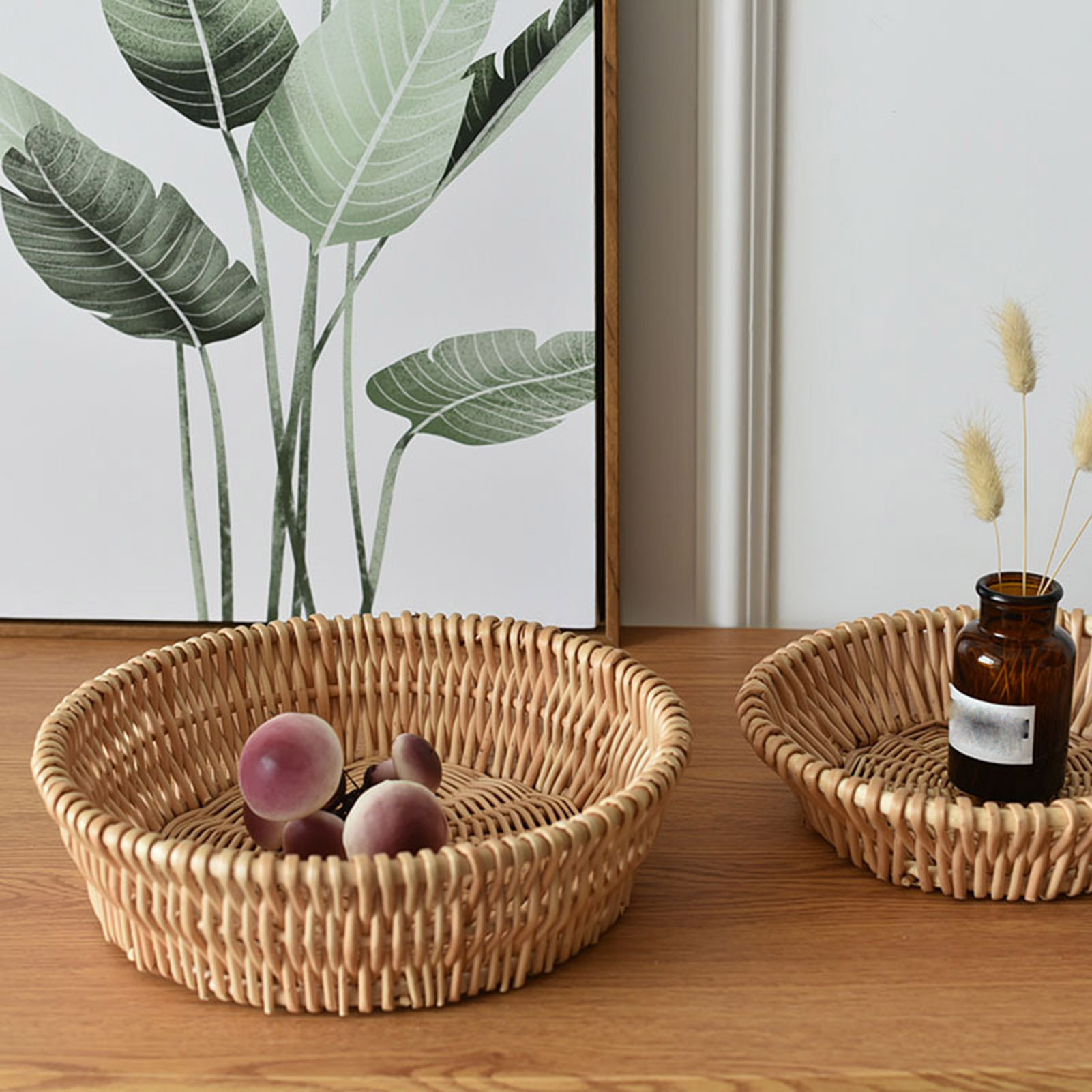 ตะกร้าเก็บขนมลายหวายเทียม ความ - Food Snacks Basket บทวิจารณ์และราคา