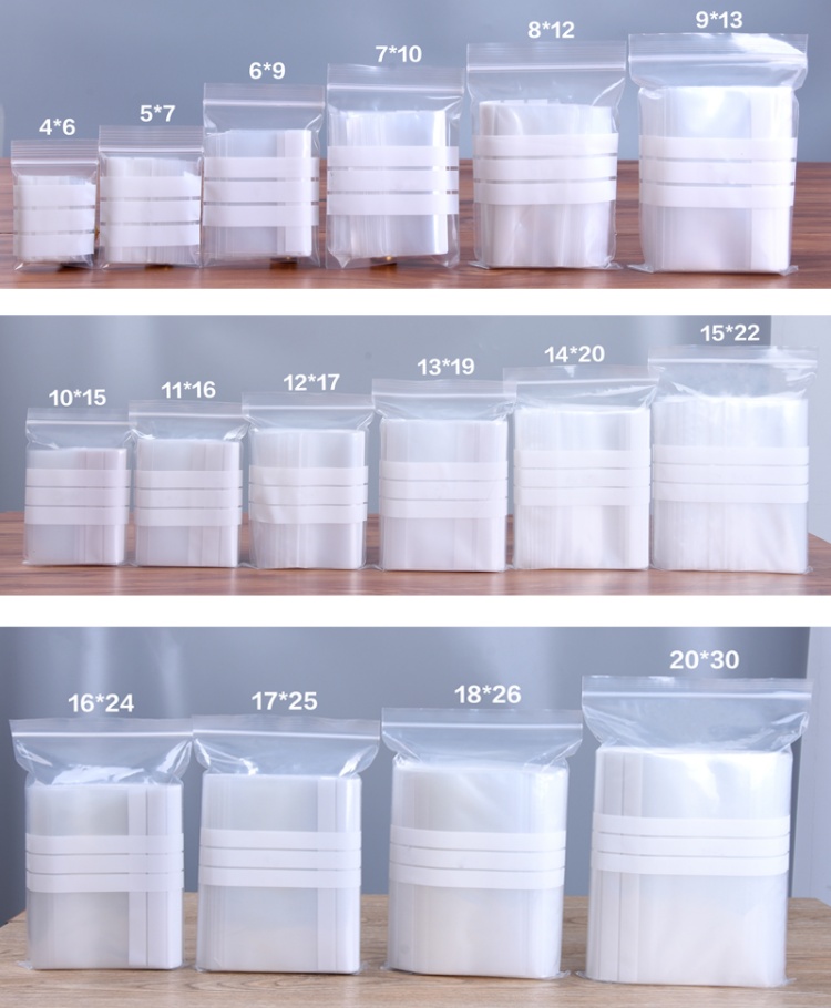 ถุงซิปล็อคใสพลาสติก PE 200 ชิ้ - Logo Food Snack บทวิจารณ์และราคา
