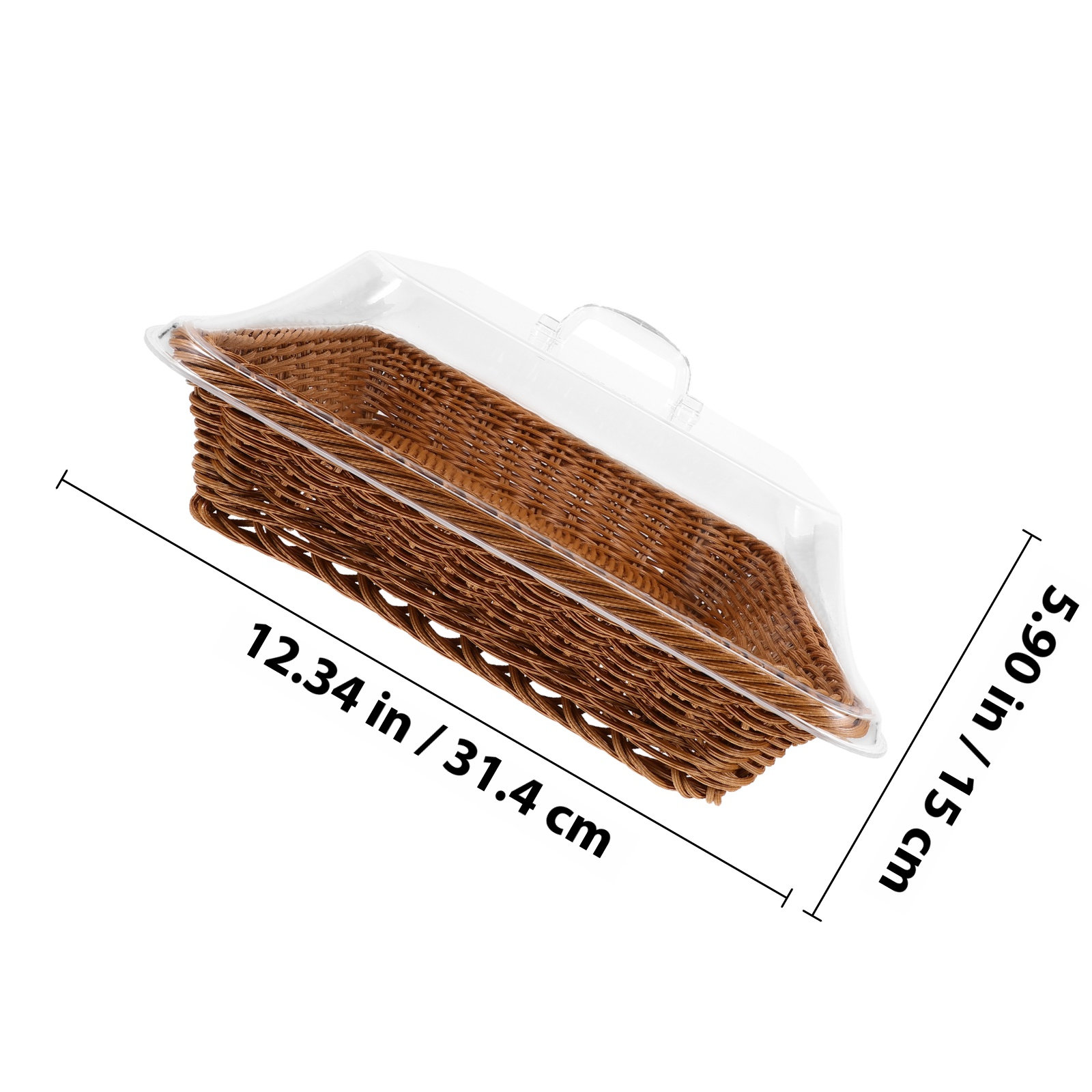 ตะกร้าใส่อาหารแบบสานพร้อมฝาใส  - Food Snacks Basket บทวิจารณ์และราคา