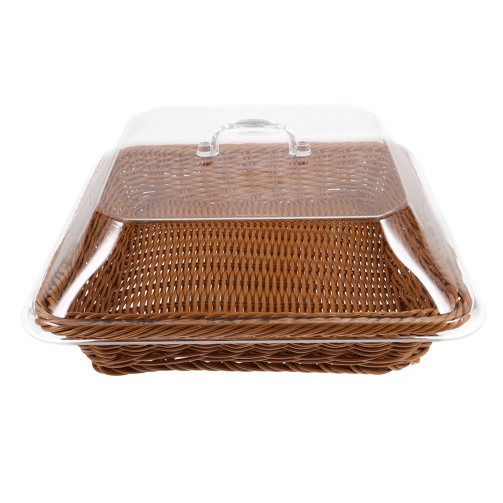 ตะกร้าใส่อาหารแบบสานพร้อมฝาใส  - Food Snacks Basket บทวิจารณ์และราคา