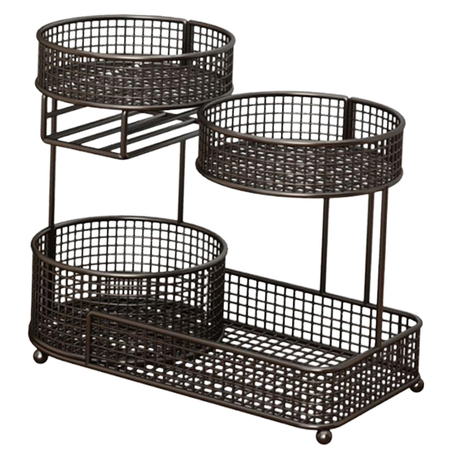 ตะกร้าผลไม้โลหะขนาดใหญ่ 3 ชั้น - Food Snacks Basket บทวิจารณ์และราคา