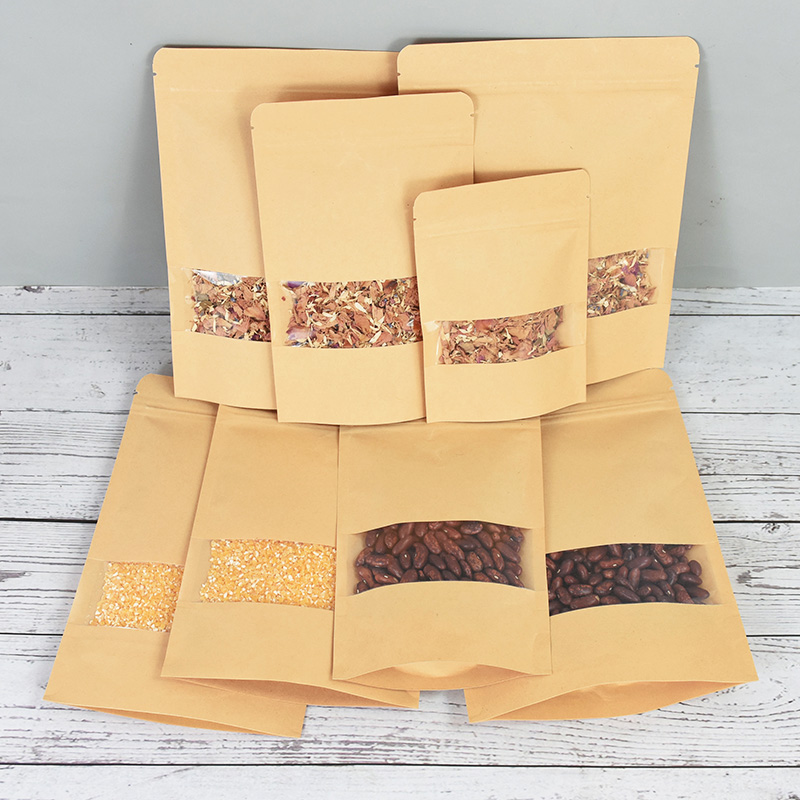 20/50pcs กระดาษคราฟท์ซิปล็อคถุ - Food Snacks For Party บทวิจารณ์และราคา