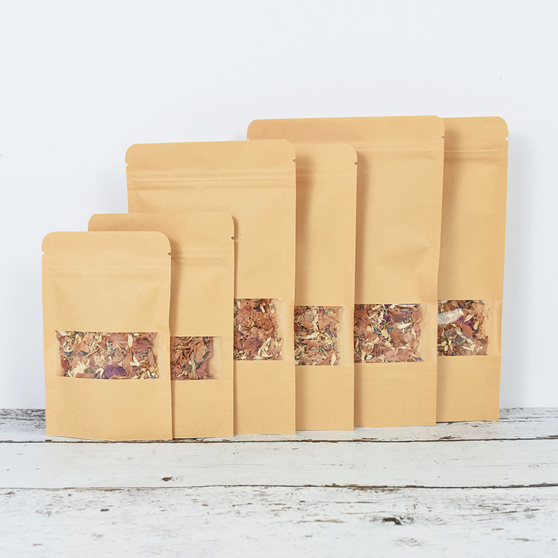 20/50pcs กระดาษคราฟท์ซิปล็อคถุ - Food Snacks For Party บทวิจารณ์และราคา