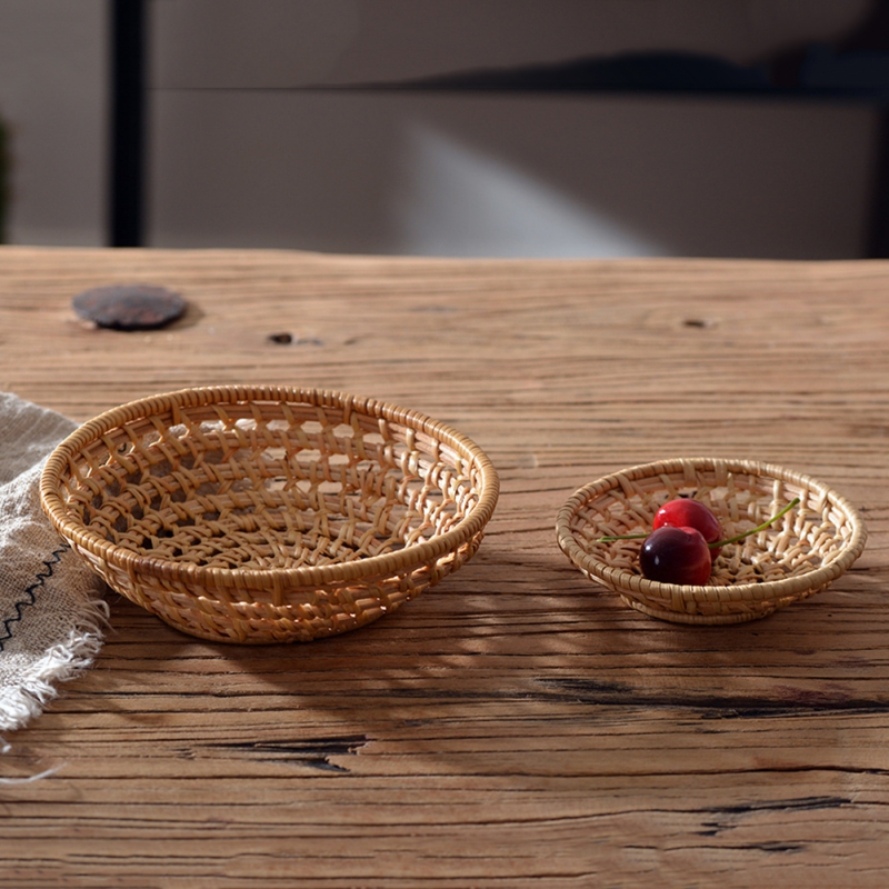 ถาดหวายไม้ไผ่ทรงกลม, ตะกร้าเก็ - Food Snacks Basket บทวิจารณ์และราคา