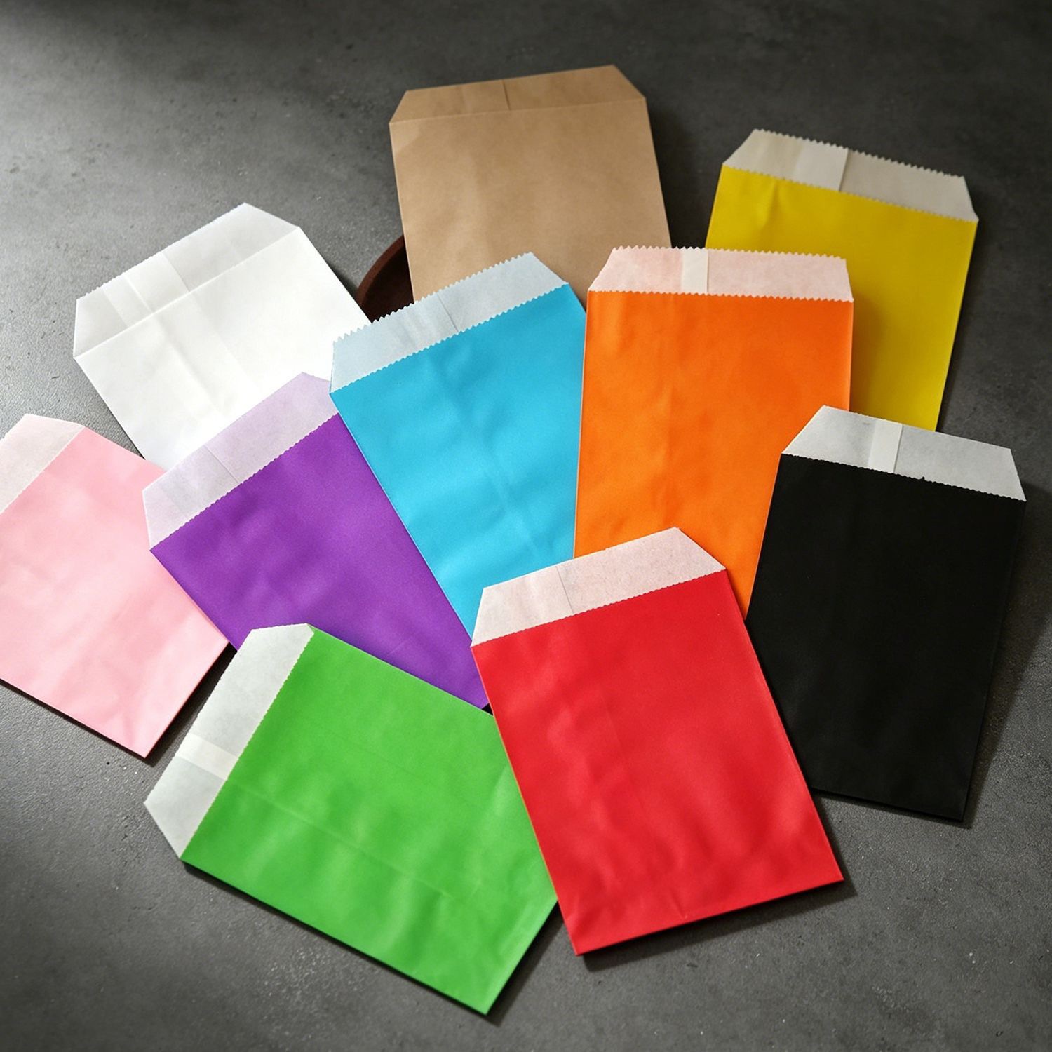 50/100 ชิ้น ถุงกระดาษคราฟท์สี  - Food Snacks For Party บทวิจารณ์และราคา
