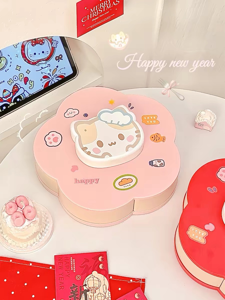 ถาดใส่ขนมแบบหมุนได้ ลายการ์ตูน - Food Good Snacks บทวิจารณ์และราคา